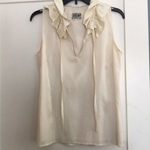 Kate Spade ruffle tie shell